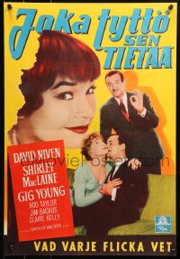 5j0152 ASK ANY GIRL Finnish 1960 Charles Walters, different David Niven & cute Shirley MacLaine!