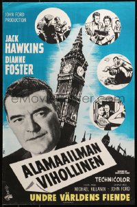 5j0172 GIDEON OF SCOTLAND YARD Finnish 1959 John Ford, Dianne Foster, Hawkins in London!