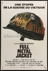 5j0347 FULL METAL JACKET French 15x23 1987 Stanley Kubrick's Vietnam War movie, born to kill!