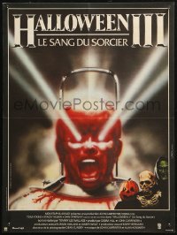 5j0353 HALLOWEEN III French 15x21 1983 Season of the Witch, Tom Atkins & Stacey Nelkin, horror!