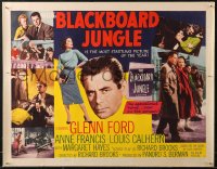 5j0850 BLACKBOARD JUNGLE style B 1/2sh 1955 Richard Brooks classic, out-of-control teens!