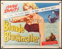 5j0851 BLONDE BLACKMAILER 1/2sh 1958 bad girl Susan Shaw's body was the secret to the shakedown!