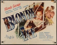 5j0852 BLONDE ICE 1/2sh 1948 sexy blonde savage bad girl Leslie Brooks lived, loved & cheated!