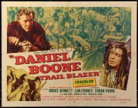 5j0869 DANIEL BOONE TRAIL BLAZER style B 1/2sh 1956 Bruce Bennett, Native American Lon Chaney Jr!