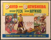 5j0870 DAVID & BATHSHEBA style A 1/2sh 1951 Peck broke God's commandment for sexy Susan Hayward