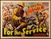 5j0886 FOR THE SERVICE 1/2sh 1936 Buck Jones, Chief Thunderbird, wonderful indian art, ultra rare!