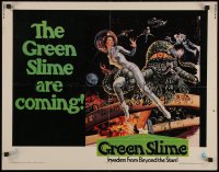 5j0899 GREEN SLIME 1/2sh 1969 classic cheesy sci-fi movie, Livoti art of sexy astronaut & monster!