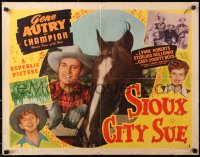 5j0961 SIOUX CITY SUE style B 1/2sh 1946 singing cowboy Gene Autry w/ Champion, Roberts, ultra rare!