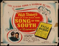 5j0965 SONG OF THE SOUTH style A 1/2sh 1946 Walt Disney, Uncle Remus, Br'er Rabbit, ultra-rare!