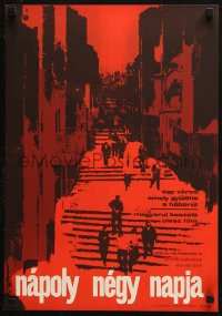 5j0095 FOUR DAYS OF NAPLES Hungarian 16x23 1964 Le Quattro giornate di Napoli, World War II Italy!