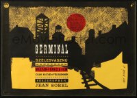 5j0096 GERMINAL Hungarian 16x22 1963 Jean Sorel, Berthe Granval, Emile Zola's novel, Mate art!