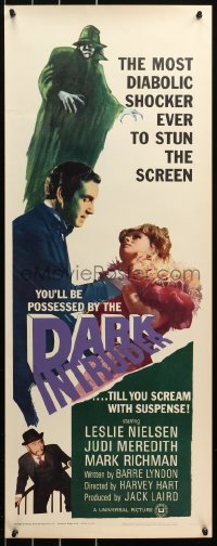 5j0547 DARK INTRUDER insert 1965 Leslie Nielsen, the most diabolic shocker ever to stun the screen!