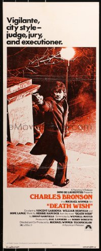 5j0550 DEATH WISH insert 1974 vigilante Charles Bronson is the judge, jury & executioner!