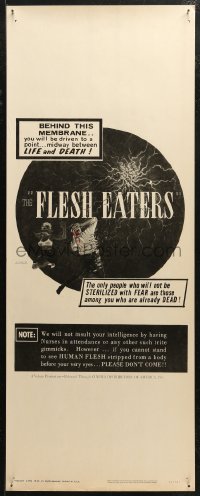 5j0560 FLESH EATERS insert 1964 behind this membrane, a point between life & death!