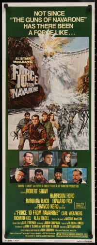 5j0561 FORCE 10 FROM NAVARONE insert 1978 Robert Shaw, Harrison Ford, cool art by Bryan Bysouth!