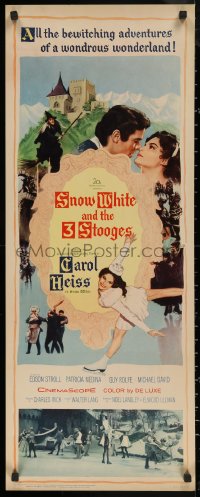 5j0635 SNOW WHITE & THE THREE STOOGES insert 1961 art of skating Carol Heiss + Moe, Larry & Joe!