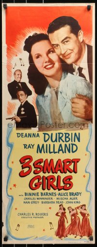 5j0650 THREE SMART GIRLS insert R1949 best romantic close up of pretty Barbara Read & Ray Milland!