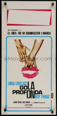 5j0693 DEEP THROAT II Italian locandina 1975 Linda Lovelace, Harry Reems, sexy different art!