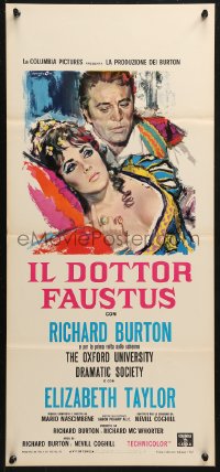 5j0697 DOCTOR FAUSTUS Italian locandina 1968 Elizabeth Taylor & director and star Richard Burton!