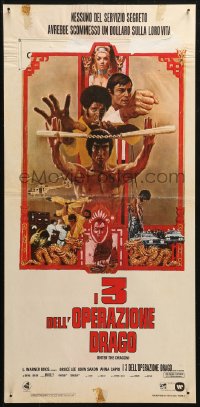 5j0698 ENTER THE DRAGON Italian locandina 1973 Bruce Lee classic, the movie that made him a legend!