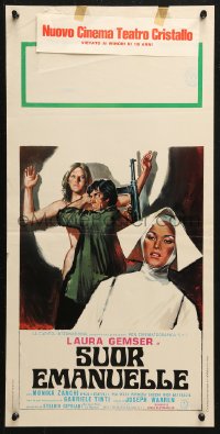 5j0742 SISTER EMANUELLE Italian locandina 1978 art of Laura Gemser as a nun trying to be good!