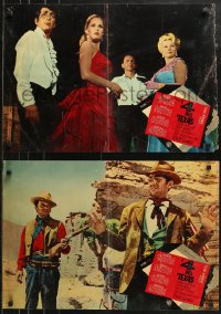 5j0802 4 FOR TEXAS group of 5 Italian 18x27 pbustas 1964 Frank Sinatra, Dean Martin, Andress, Ekberg!