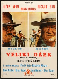 5j1021 BIG JAKE Yugoslavian 20x27 1971 great close-ups of John Wayne, Richard Boone!