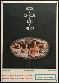 5j1026 BOB & CAROL & TED & ALICE Yugoslavian 20x28 1969 Wood, Elliott Gould, Dyan Cannon, Culp!