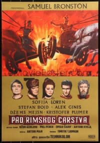 5j1073 FALL OF THE ROMAN EMPIRE Yugoslavian 19x27 1964 Anthony Mann directed, Sophia Loren, Rome!