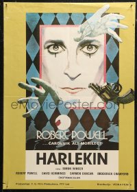 5j1094 HARLEQUIN Yugoslavian 19x27 1981 art of Powell by Vic Fair, wild Australian sci-fi fantasy!