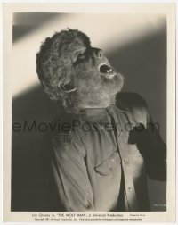 5k0691 WOLF MAN 8x10.25 still 1941 incredible c/u of werewolf Lon Chaney Jr. howling at the moon!