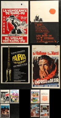 5m0145 LOT OF 11 FORMERLY FOLDED BELGIAN POSTERS 1950s-1980s a variety of movie images!