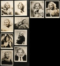 5m0344 LOT OF 10 GLORIA DICKSON 8X10 STILLS 1940s great portraits of the pretty actress!