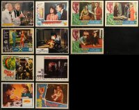 5m0700 LOT OF 11 HORROR/SCI-FI/FANTASY LOBBY CARDS 1950s-1970s incomplete sets from scary movies!