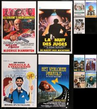 5m0144 LOT OF 11 MOSTLY UNFOLDED BELGIAN POSTERS 1970s-1980s a variety of movie images!