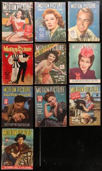 5m0867 LOT OF 10 MOTION PICTURE MOVIE MAGAZINES 1940s filled with great images & articles!