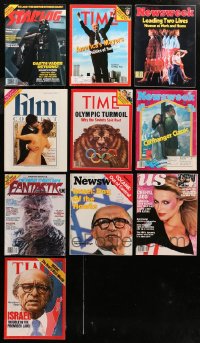 5m0868 LOT OF 10 MAGAZINES 1970s-1980s filled with great images & articles on celebrities!