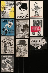 5m0408 LOT OF 10 CHARLIE CHAPLIN DANISH PROGRAMS 1930s-1960s from several of his movies!