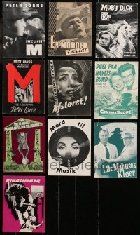 5m0407 LOT OF 10 DANISH PROGRAMS 1930s-1960s different images from a variety of movies!