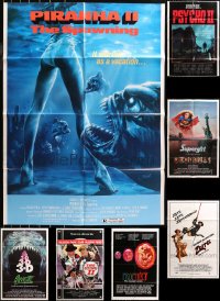 5m0808 LOT OF 10 FOLDED ONE-SHEETS 1970s-1980s great images from a variety of different movies!