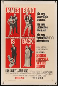 5p0183 FROM RUSSIA WITH LOVE linen style B 1sh 1964 Sean Connery as Ian Fleming's James Bond is back!