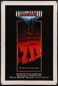 5p0196 HALLOWEEN III linen 1sh 1982 Season of the Witch, horror sequel, the night no one comes home!