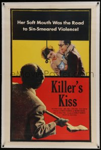 5p0206 KILLER'S KISS linen 1sh 1955 early Stanley Kubrick noir set in New York's Clip Joint Jungle!