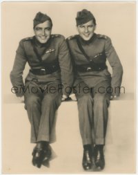 5s0313 HELL'S ANGELS deluxe 10.75x13.75 still 1930 uniformed James Hall & Ben Lyon by Russell Ball!