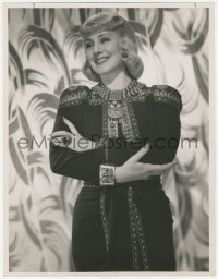 5s0320 IDIOT'S DELIGHT deluxe 10x13 still 1939 smiling Norma Shearer in black dress by Willinger!