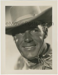 5s0354 RANDOLPH SCOTT deluxe 11x14 still 1933 Paramount smiling portrait in cowboy hat by Otto Dyar!