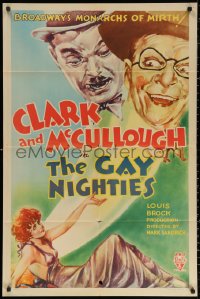 5s0135 GAY NIGHTIES 1sh 1931 art of Bobby Clark & Paul McCullough over sexy woman, ultra rare!