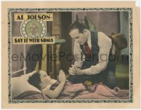 5s0257 SAY IT WITH SONGS LC 1929 Al Jolson with his son Davey Lee saying his prayers at bedtime!