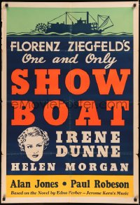 5s0151 SHOW BOAT Leader Press 1sh 1936 Irene Dunne, James Whale, Edna Ferber, Jerome Kern, rare!