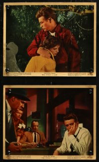 5t0928 REBEL WITHOUT A CAUSE 2 color 8x10 stills 1956 Nicholas Ray, James Dean & Natalie Wood!